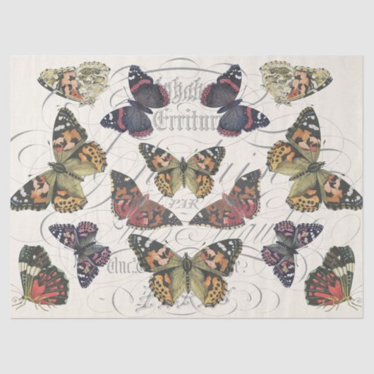 Rosa Schmetterling Decoupage Gewebe Seidenpapier (Vorderseite)