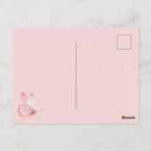Rosa Schmetterling denkt an Sie Postkarte (Rückseite)