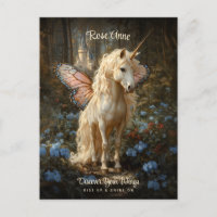 Rosa Schmetterling Einhorn Fairyland Burg