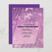 Rosa Schmetterling Einladung zum Geburtstag, Schme (Vorne/Hinten)