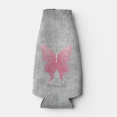 Rosa Schmetterling Flaschenkühler (Vorderseite)