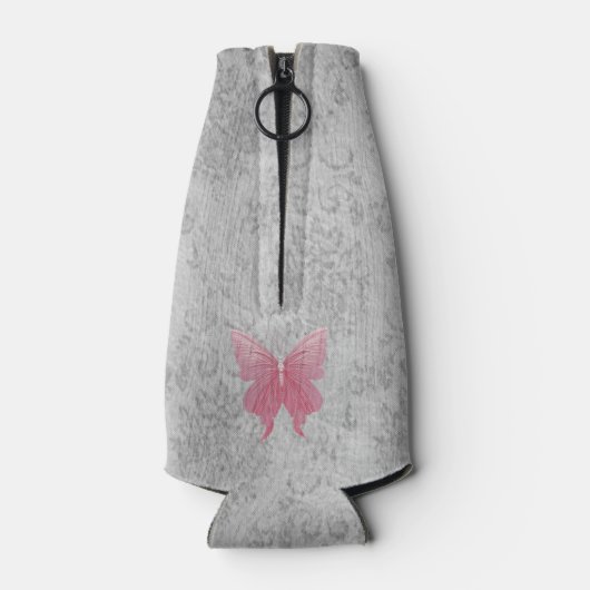 Rosa Schmetterling Flaschenkühler (Rückseite)