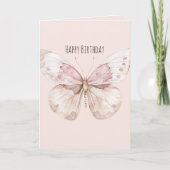 Rosa Schmetterling Geburtstag Karte (Vorderseite)