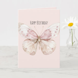 Rosa Schmetterling Geburtstag Karte