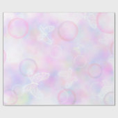 Rosa Schmetterling Geschenkpapier (Flach)