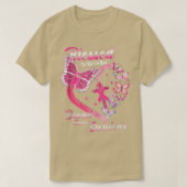 Rosa Schmetterling gesegnet, als Brustkrebs bezeic T-Shirt (Design vorne)
