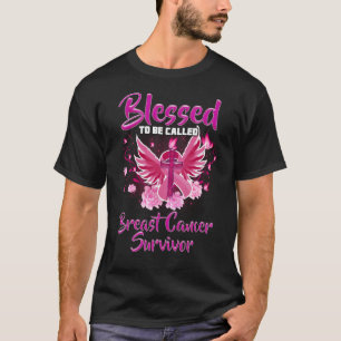 Rosa Schmetterling gesegnet, als Brustkrebs bezeic T-Shirt