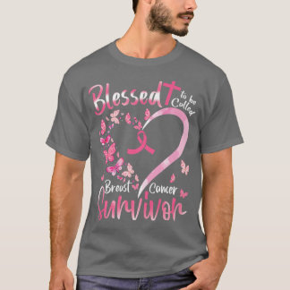 Rosa Schmetterling gesegnet, als Brustkrebs bezeic T-Shirt