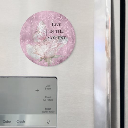Rosa Schmetterling Glanz Rosa Magnet (In Situ (Kühlschrank))