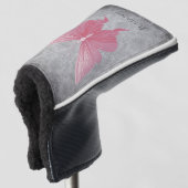 Rosa Schmetterling Golf Headcover (3/4 Vorderseite)