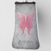 Rosa Schmetterling Golf Headcover (Rotieren 90)
