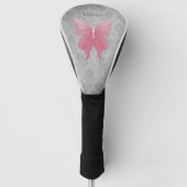 Rosa Schmetterling Golf Headcover (Vorderseite)