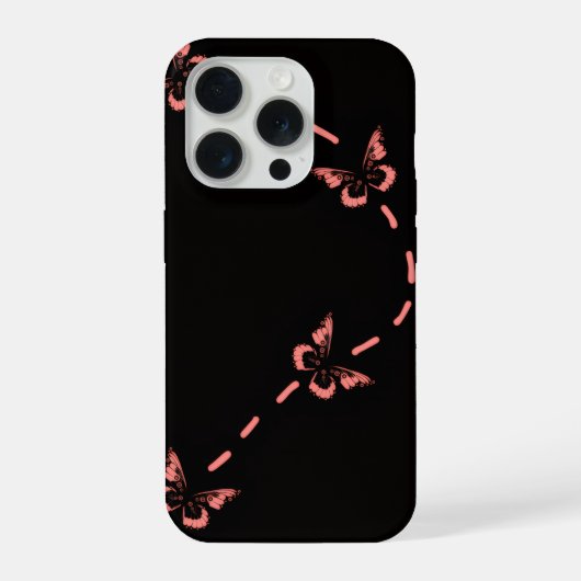 Rosa Schmetterling-Handyhülle iPhone Hülle (Rückseite)