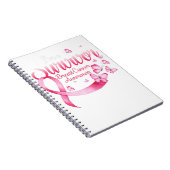 Rosa Schmetterling Ich bin ein Überlebender Brustk Notizblock (Rechte Seite)