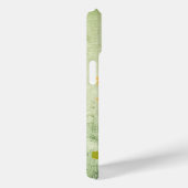 Rosa Schmetterling im Hintergrund der grünen Blüte Case-Mate iPhone Hülle (Rückseite / Rechts)