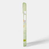 Rosa Schmetterling im Hintergrund der grünen Blüte Case-Mate iPhone Hülle (Rückseite / Links)