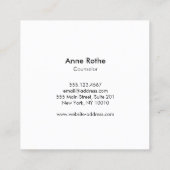 Rosa Schmetterling in der Hand Quadratische Visitenkarte (Rückseite)