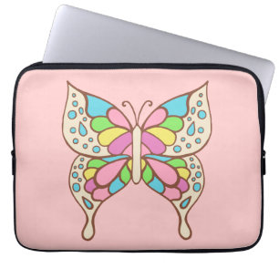 Rosa Schmetterling Laptopschutzhülle