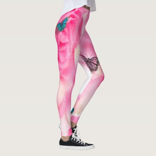 Rosa Schmetterling Leggings (Rechts)