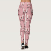 Rosa Schmetterling Leggings mit individuellem Name (Rückseite)