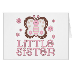 Rosa Schmetterling Little Sister Blank Card