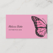 Rosa Schmetterling-Logo Visitenkarte (Vorderseite)