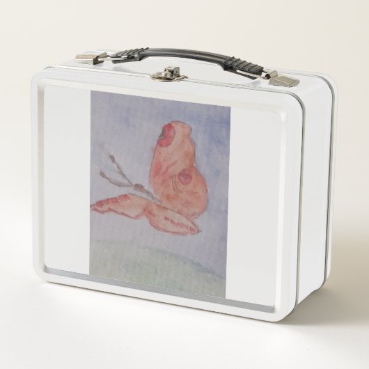 Rosa Schmetterling Lunchbox (Vorderseite)