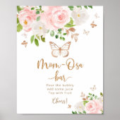 Rosa Schmetterling-Mama-osa-Bar Poster (Vorne)