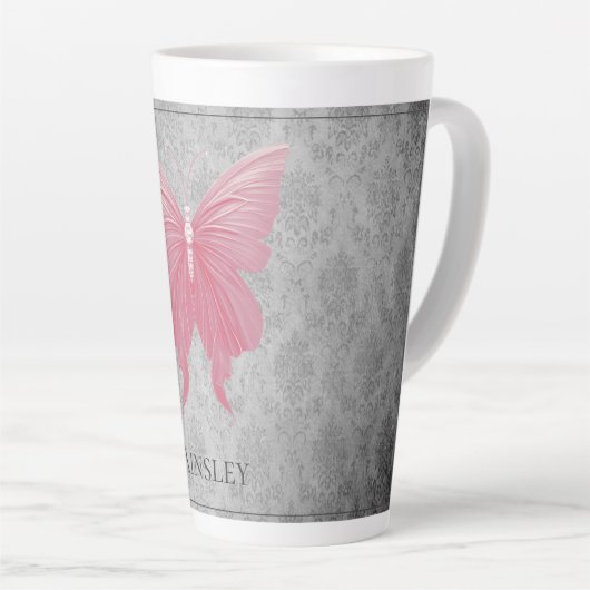 Rosa Schmetterling Milchtasse (Rechte Ecke)