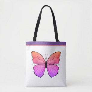 Rosa Schmetterling mit Namen Tasche