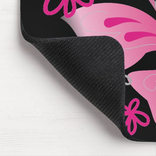 rosa Schmetterling mousepad (Ecke)