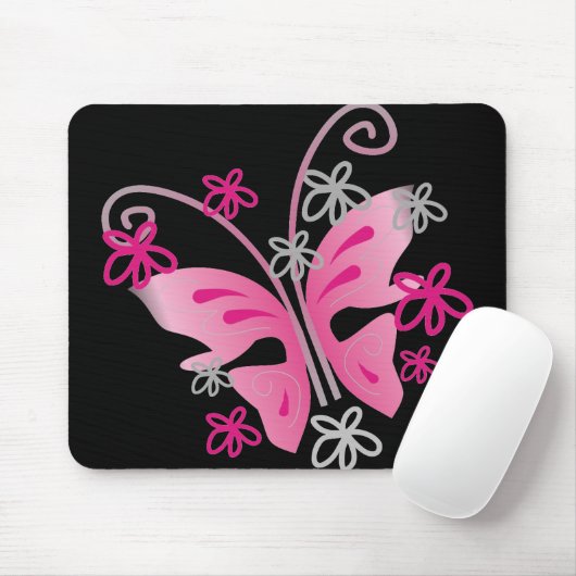 rosa Schmetterling mousepad (Mit Mouse)