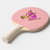 Rosa Schmetterling - Name hinzufügen Tischtennis Schläger (Vorderseite)