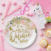 Rosa Schmetterling Party Pappteller (Party)