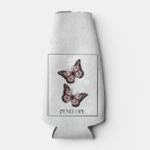 Rosa Schmetterling Personalisierte Flasche Cooler Flaschenkühler (Vorderseite)