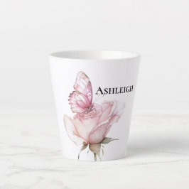 Rosa Schmetterling Rosa Hauch Milchtasse