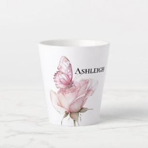 Rosa Schmetterling Rosa Hauch Milchtasse