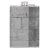 Rosa Schmetterling Rustikale Flasche Flachmann (Rückseite)