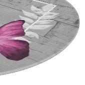 Rosa Schmetterling Rustikale Personalisierte Schne Schneidebrett (Ecke)