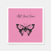 Rosa Schmetterling - Schaffen Sie Ihre eigenen Nea Serviette (Vorderseite)