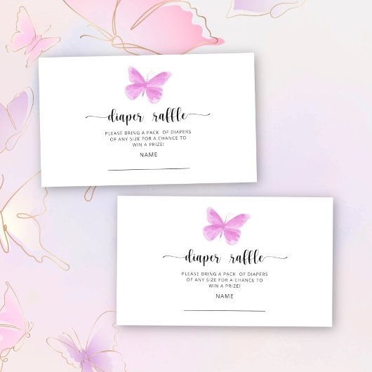 Rosa-Schmetterling-Schmetterling-Gewinnspiel Begleitkarte