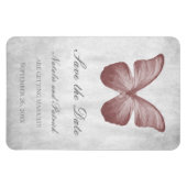 Rosa Schmetterling Speichern Sie das Datum-Magnet Magnet (Horizontal)