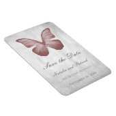 Rosa Schmetterling Speichern Sie das Datum-Magnet Magnet (Rechte Seite)