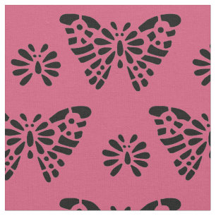 Rosa Schmetterling Stoff