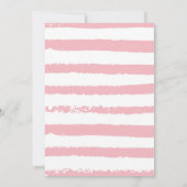 Rosa Schmetterling-Taufe Party Einladung (Rückseite)