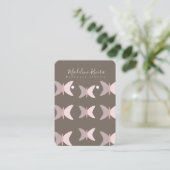 Rosa Schmetterlinge Artisan Earring Display Cards Telefonnummerkarte (Stehend Vorderseite)