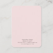 Rosa Schmetterlinge Artisan Earring Display Cards Telefonnummerkarte (Rückseite)