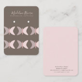 Rosa Schmetterlinge Artisan Earring Display Cards Telefonnummerkarte (Vorne/Hinten)