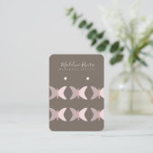 Rosa Schmetterlinge Artisan Earring Display Cards Telefonnummerkarte (Stehend Vorderseite)