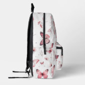 Rosa Schmetterlinge Bedruckter Rucksack (Links)